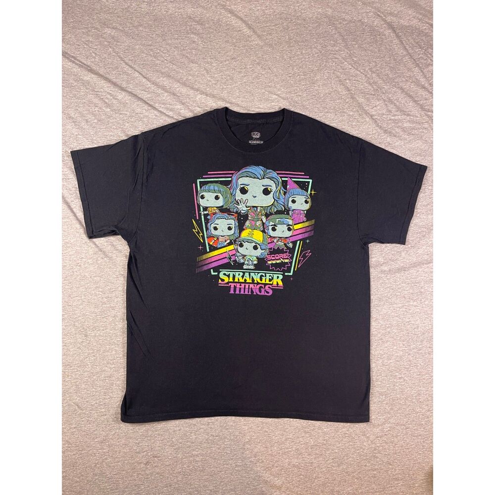 Funko Netflix Stranger Things Arcade Boxed Tee Blacklight Limited Edition Tee XL